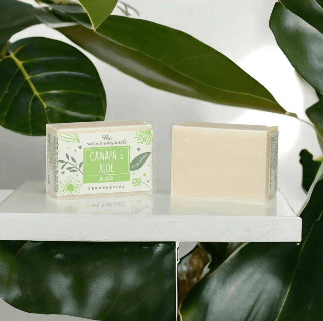 Bio sapone solido concentrato canapa e aloe 100g - ZiaCris