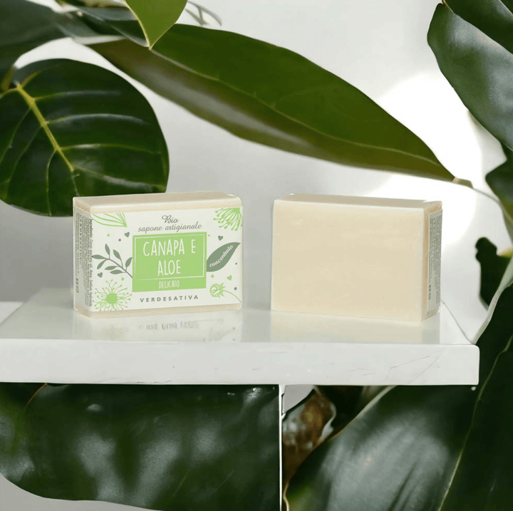 Bio sapone solido concentrato canapa e aloe 100g - ZiaCris