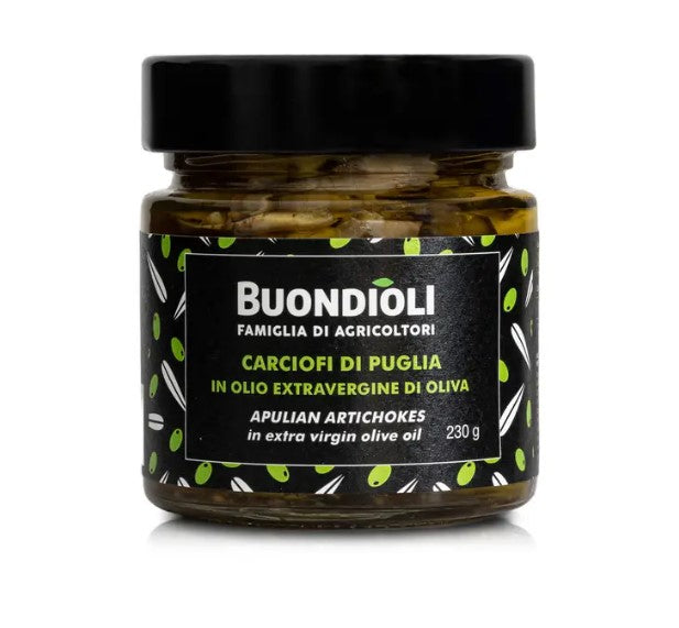 Artichoke hearts from Puglia in extra virgin olive oil 230g