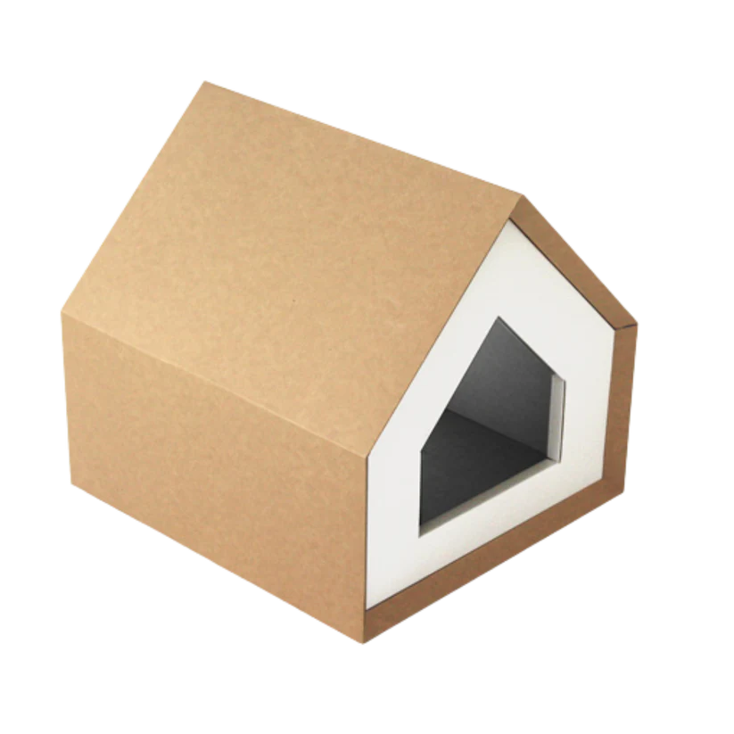 Cat house with scratching post (included)