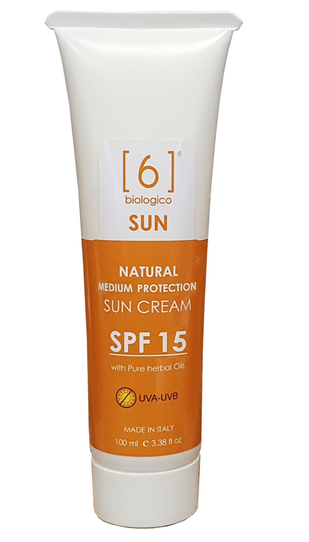 Protector solar natural de protección media SPF15 100 ml