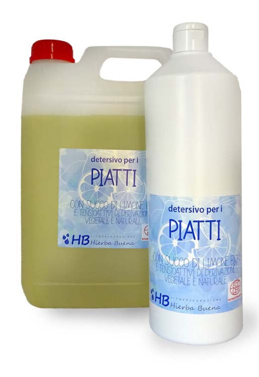 Ecodetergente piatti con succo e olio essenziale di limone di Sicilia bio