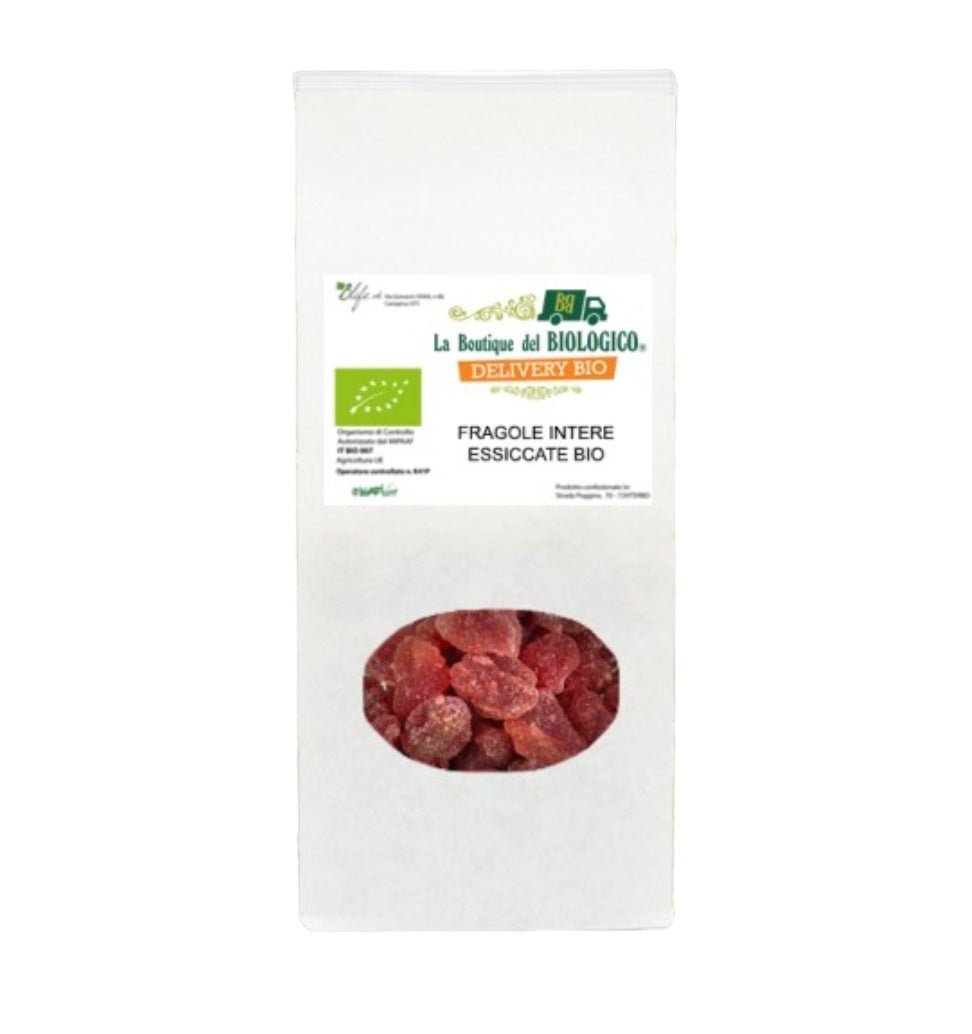 Fragole intere essiccate con succo di mela bio 25g - ZiaCris