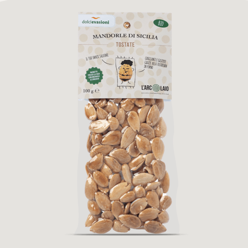 Mandorle di Sicilia tostate bio 100g