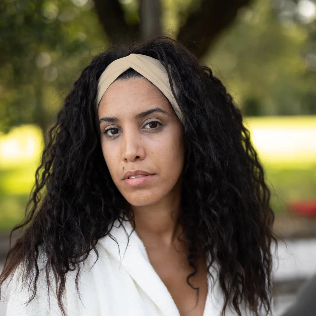 Margherita braided hair band in organic cotton various colors