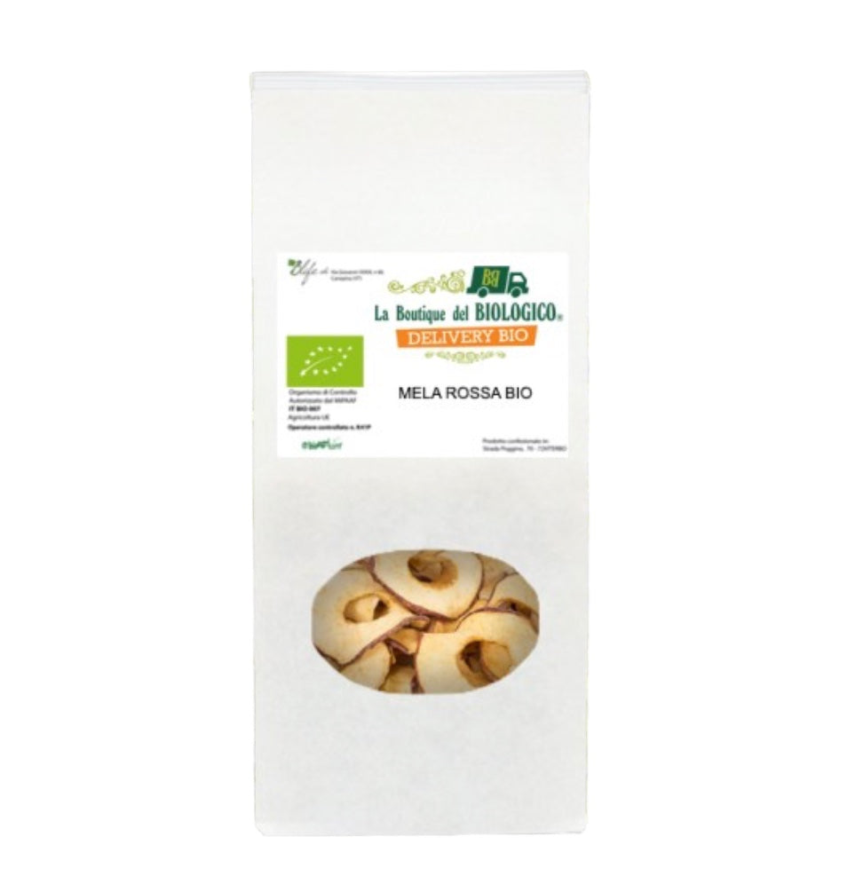 Mele rosse disidratate crude a fette bio 25g