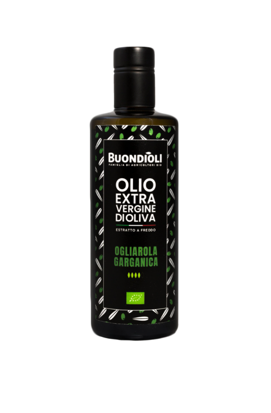 Organic extra virgin olive oil Ogliarola Garganica