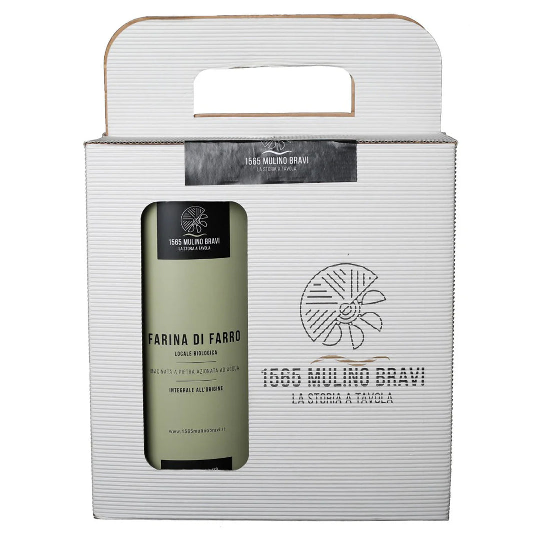 Organic wholemeal einkorn wheat flour in 750g tin