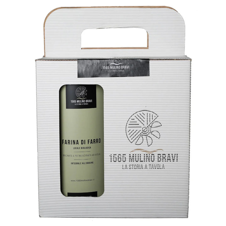 Organic wholemeal einkorn wheat flour in 750g tin