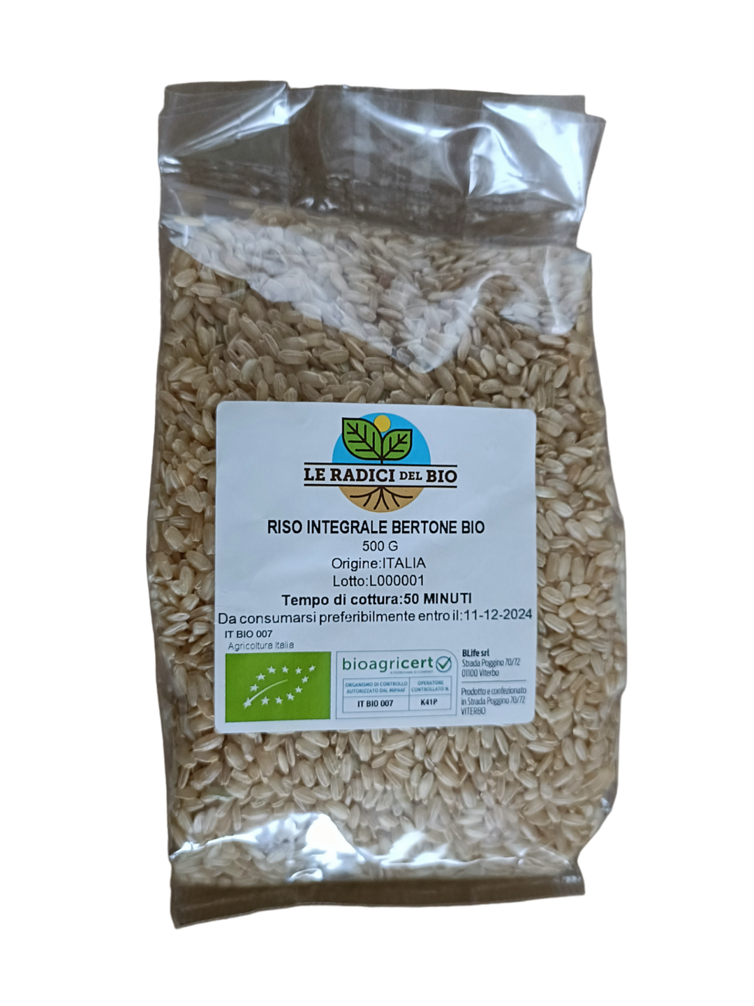 Arroz integral orgánico Bertone 500g