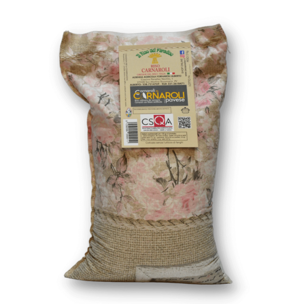 Arroz carnaroli en bolsa de lona
