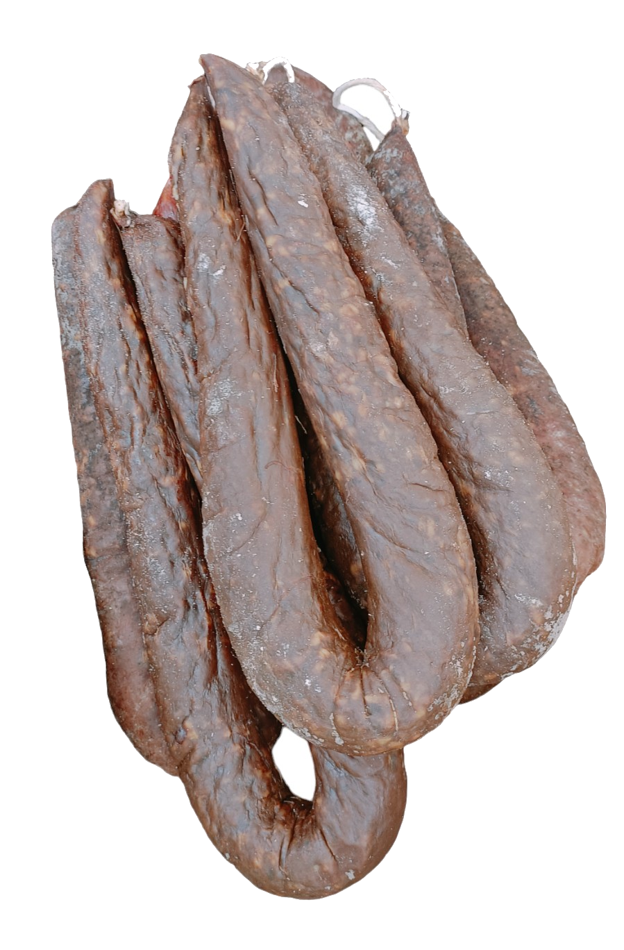 Dried pork sausages per 100g