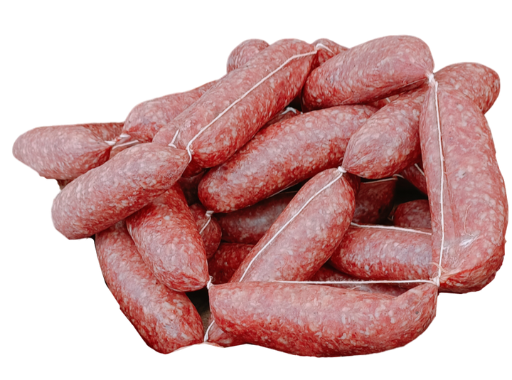Dried pork sausages per 100g