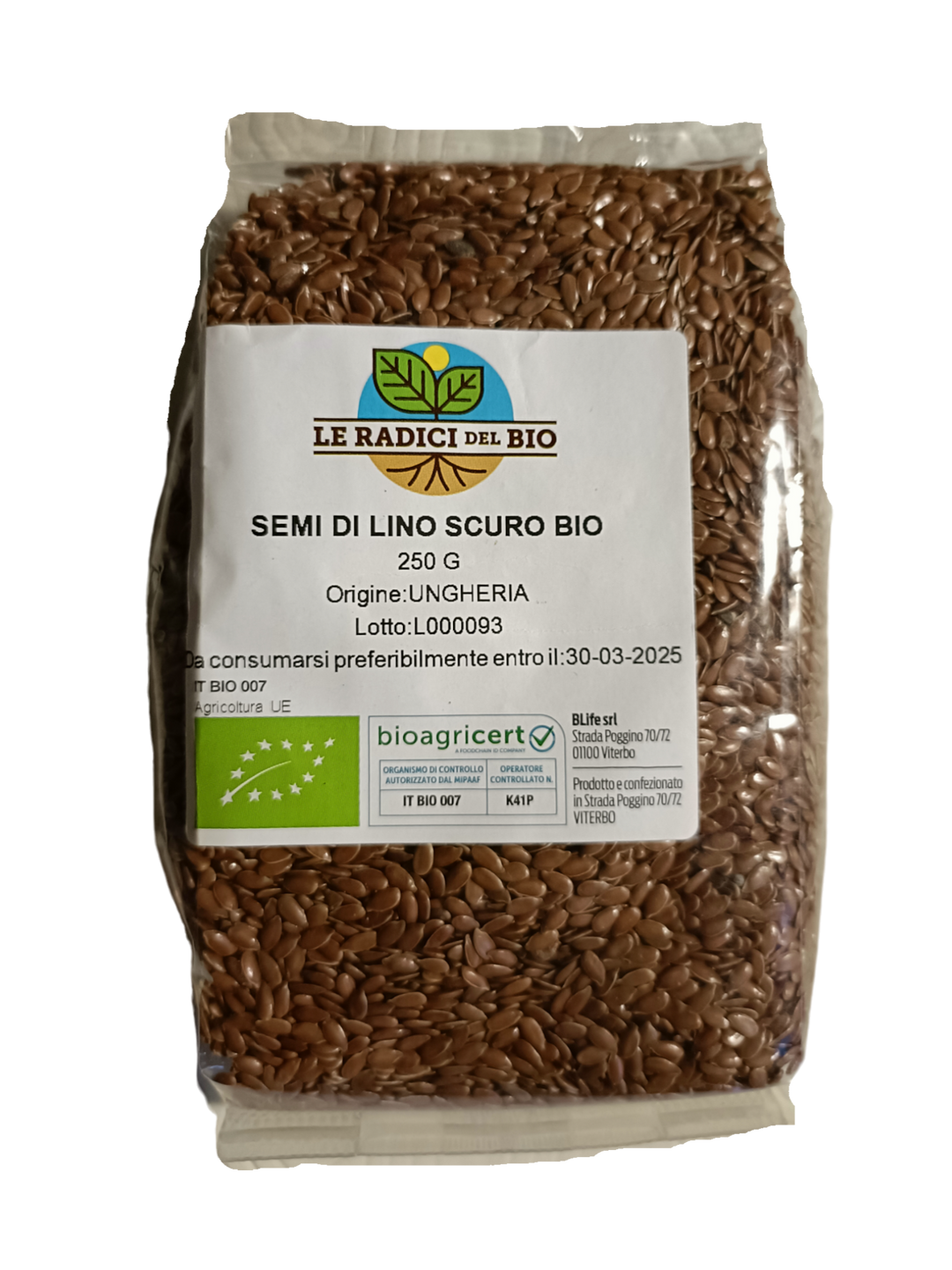 Semillas de lino oscuro origen UE orgánico 250g