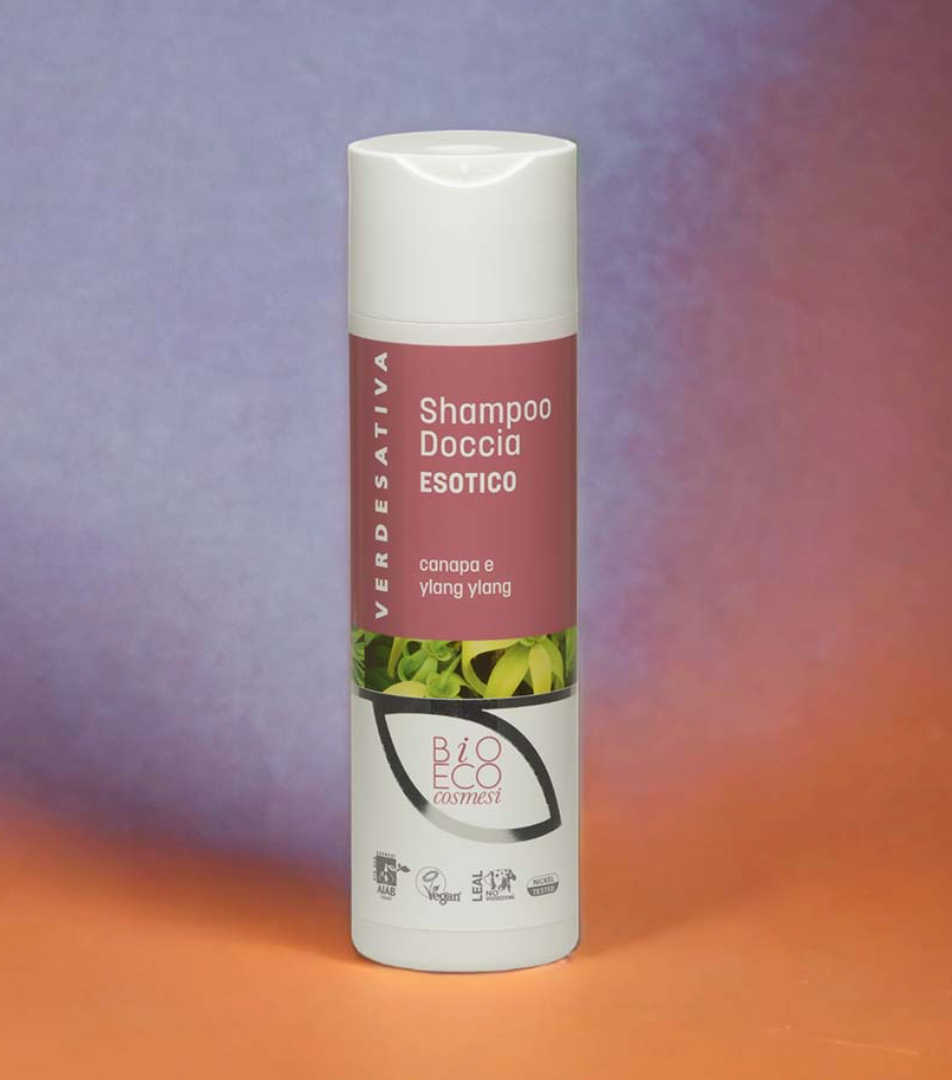 Champú de ducha de cáñamo exótico e ylang-ylang 200 ml