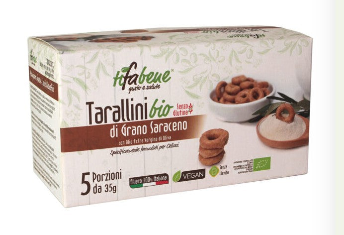 Organic gluten-free buckwheat tarallini 175g (5x35g)