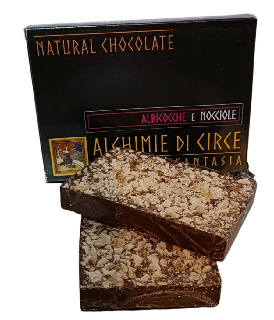 Cioccolato fondente 70% albicocca e nocciole 100g