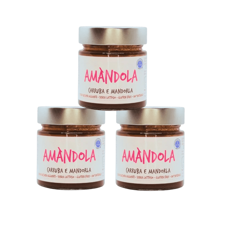Crema spalmabile di carruba e mandorla "Amàndola" 200g 3 pezzi Natura Humana
