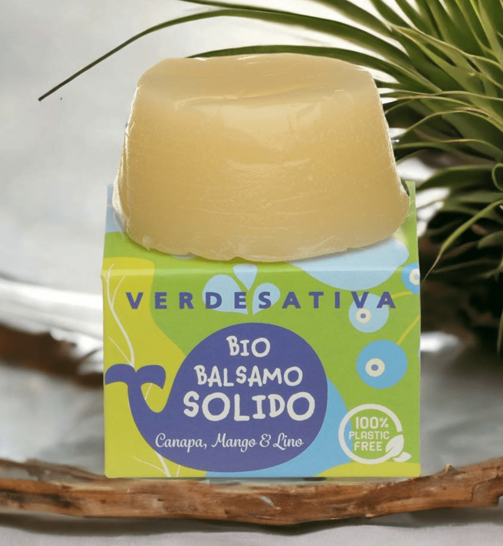 Bio Balsamo solido Canapa, Mango e Lino 40g Verdesativa