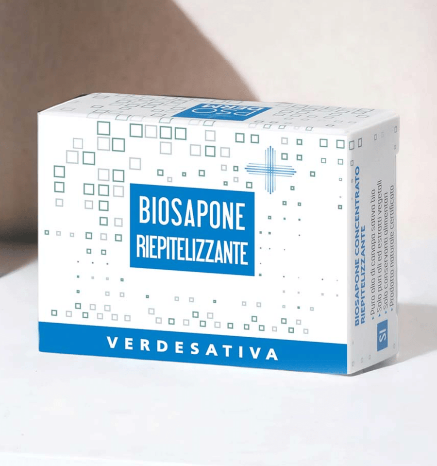 Bio sapone solido concentrato riepitelizzante PsoDerm 100g Verdesativa