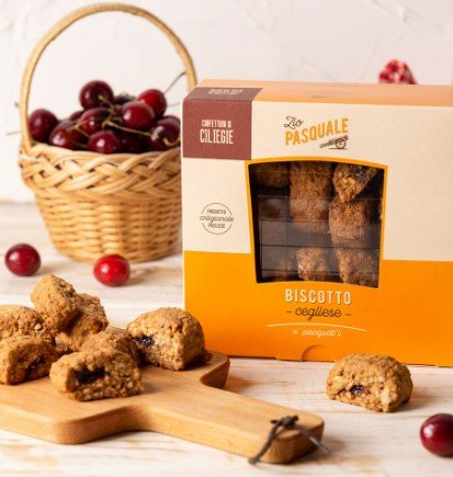 Biscotti cegliesi alla ciliegia senza glutine 400g Zio Pasquale