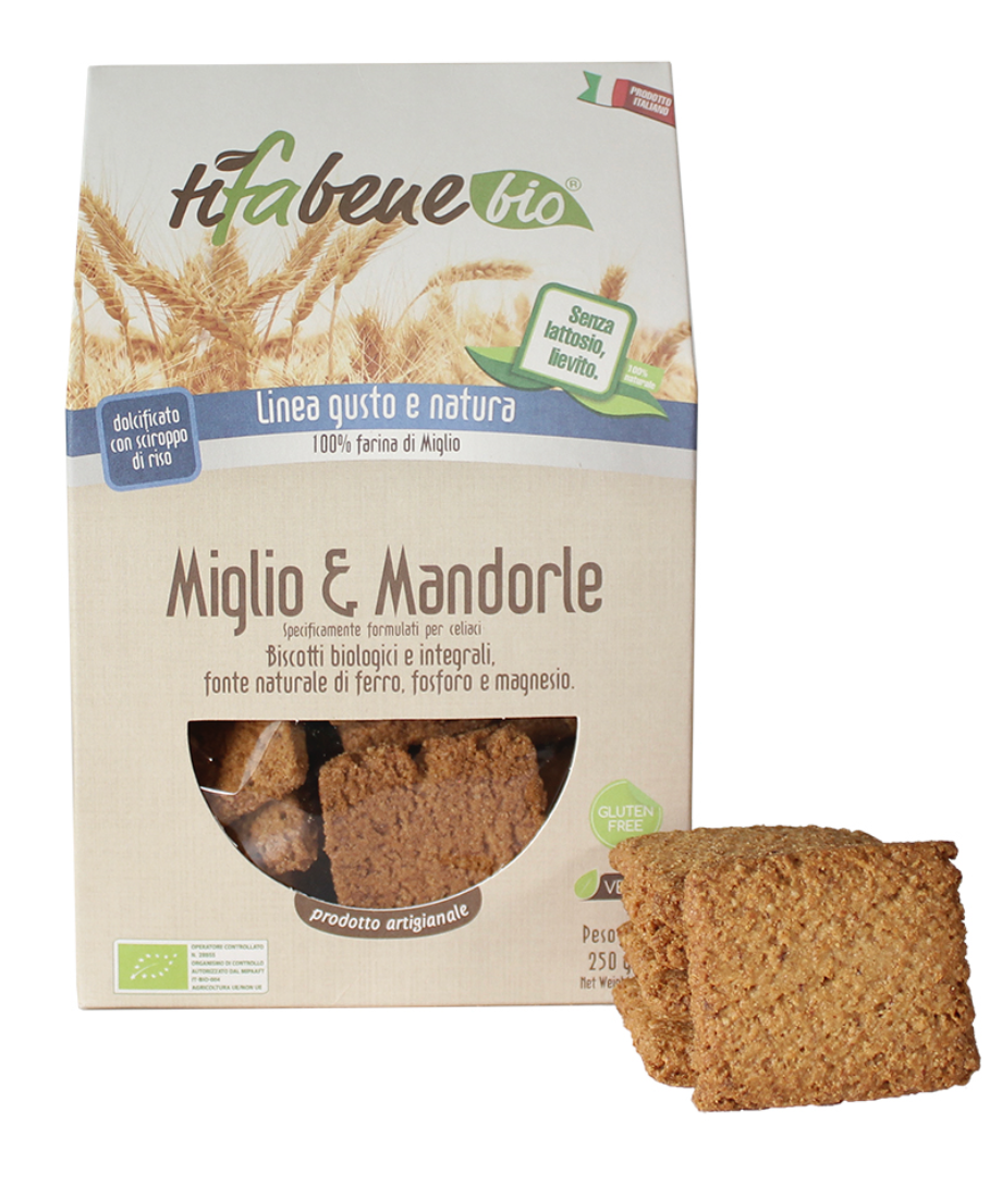 Biscotti miglio e mandorle biologici 250g