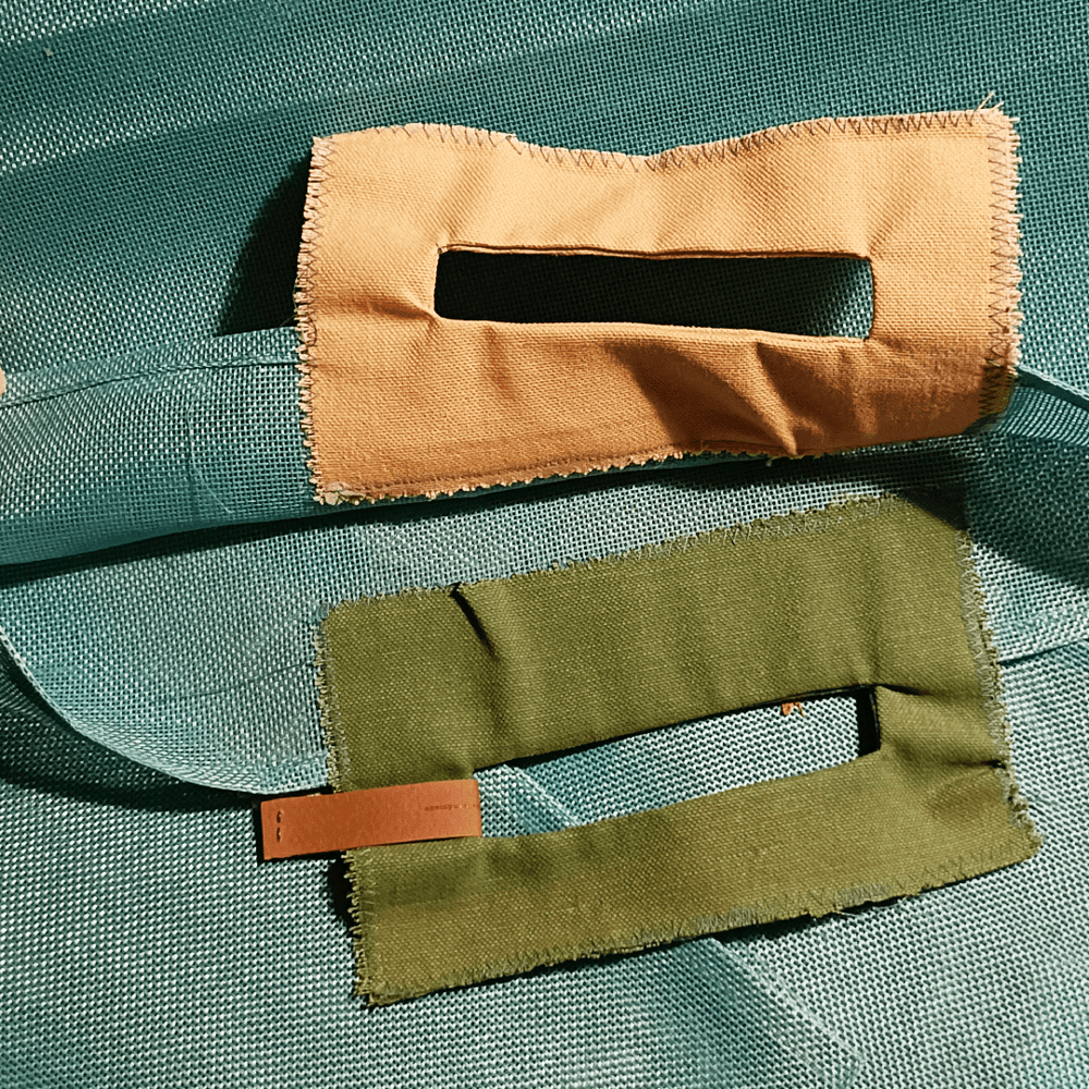 Borsa Amalfi 45x40 cm giallo senape verde militare Moh! MammeOperoseHandMade