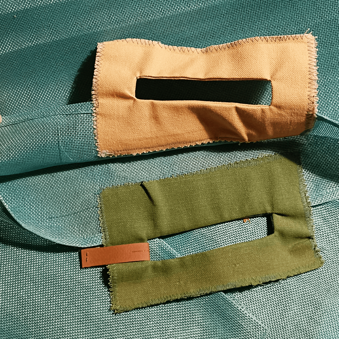 Borsa Amalfi 45x40 cm giallo senape verde militare Moh! MammeOperoseHandMade