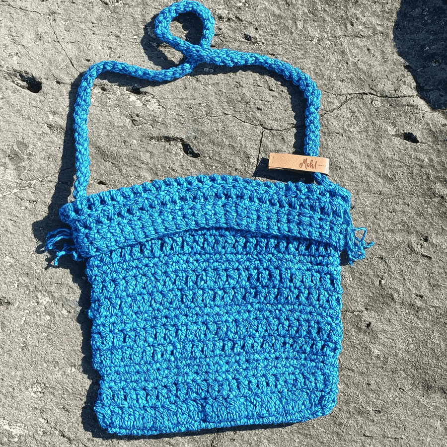 Borsetta Vernazza all'uncinetto 22x22 cm Moh! MammeOperoseHandMade
