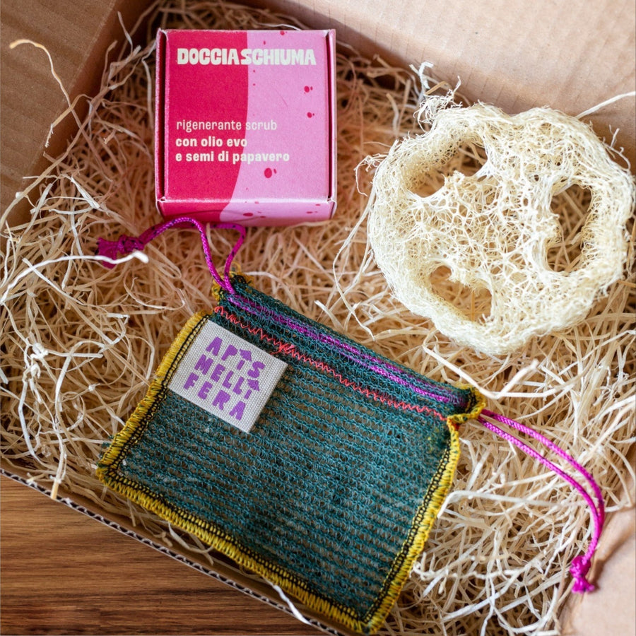 Box BonneDouche rigenerante scrub ai semi di papavero Apis Mellifera