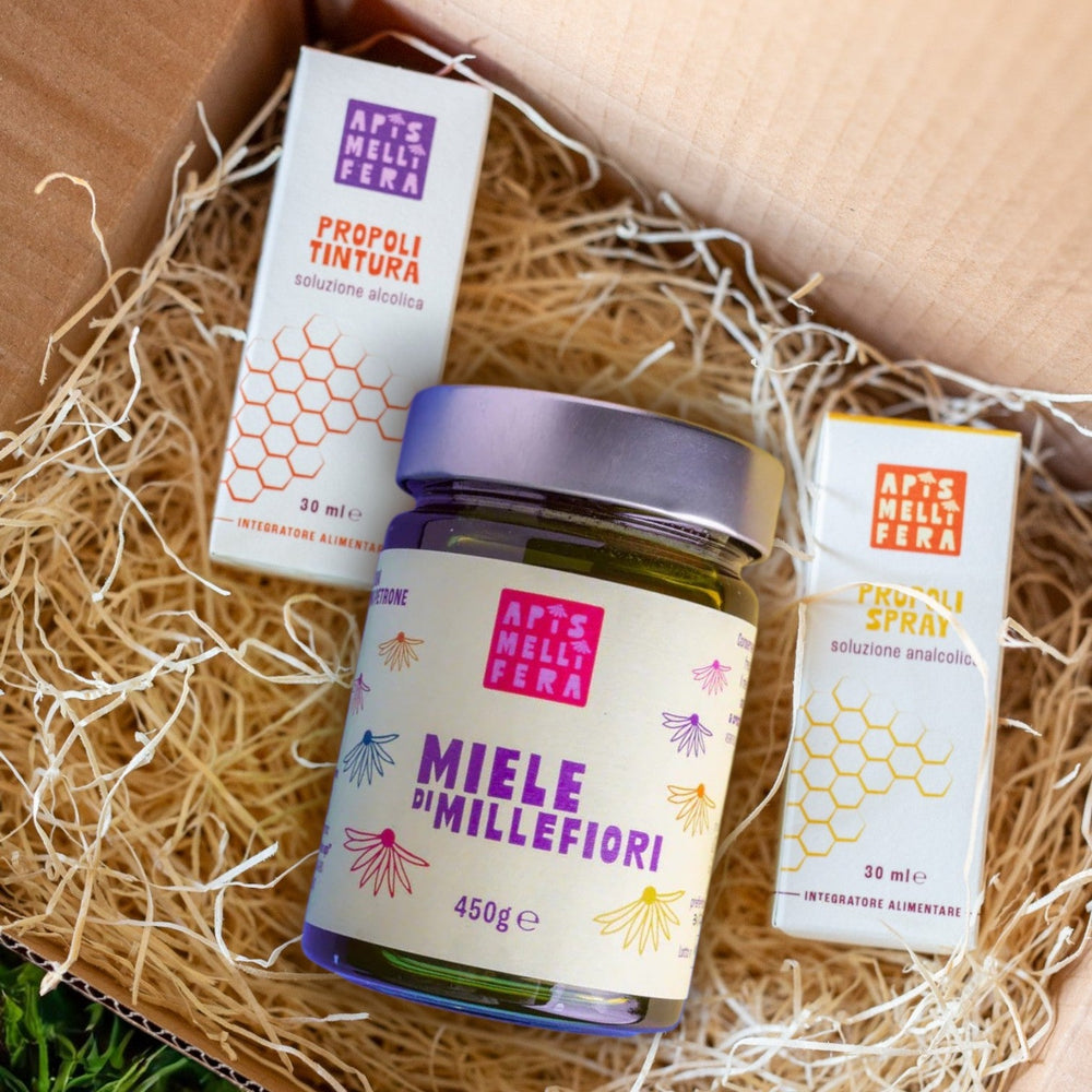 Box diFiore inFiore Propoli e miele millefiori Apis Mellifera
