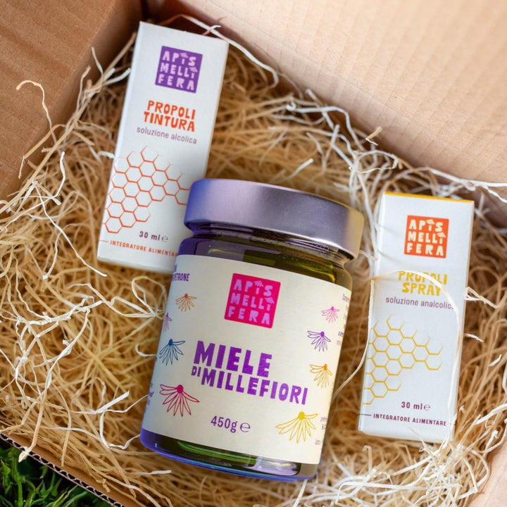 Box diFiore inFiore Propoli e miele millefiori Apis Mellifera