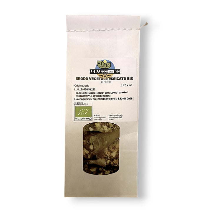 Brodo vegetale disidratato bio in filtro compostabile 5x4g