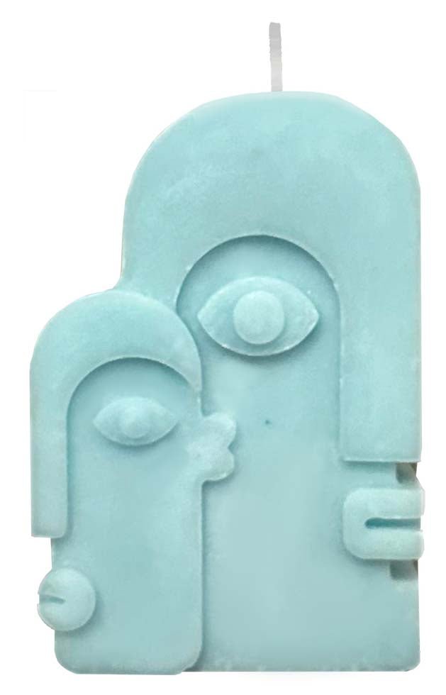 Candela decorativa volto soggetto casuale 75g Hierba Buena