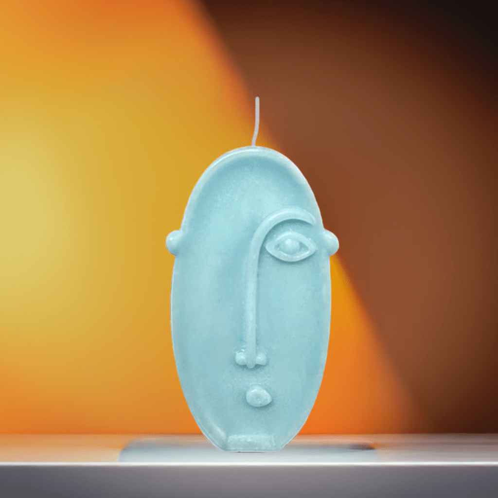 Candela decorativa volto soggetto casuale 75g Hierba Buena