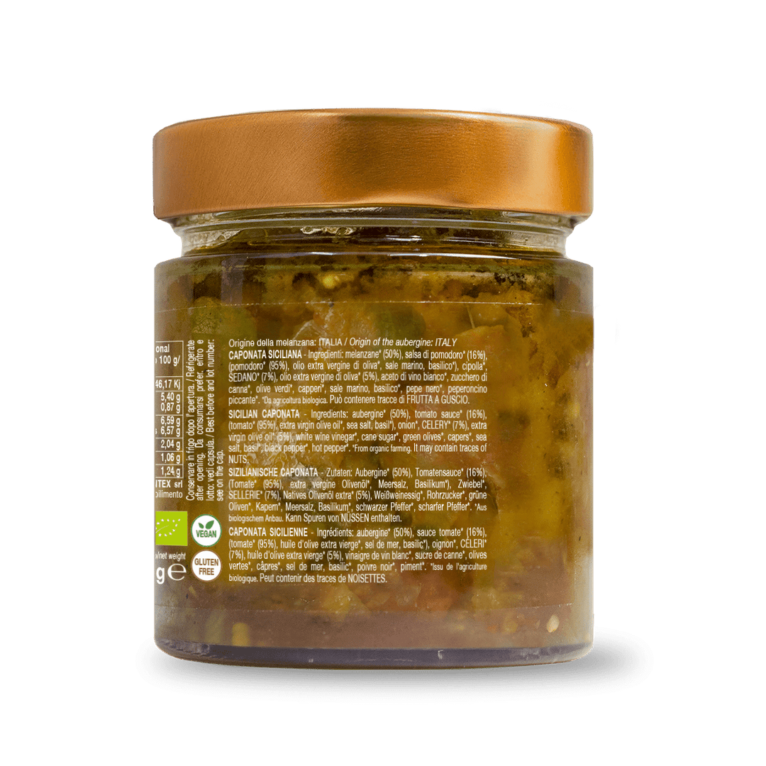 Caponata siciliana bio 190g CONVIVIA for italian food lovers