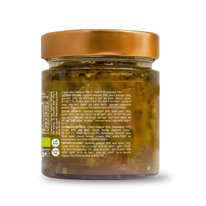 Caponata siciliana bio 190g CONVIVIA for italian food lovers