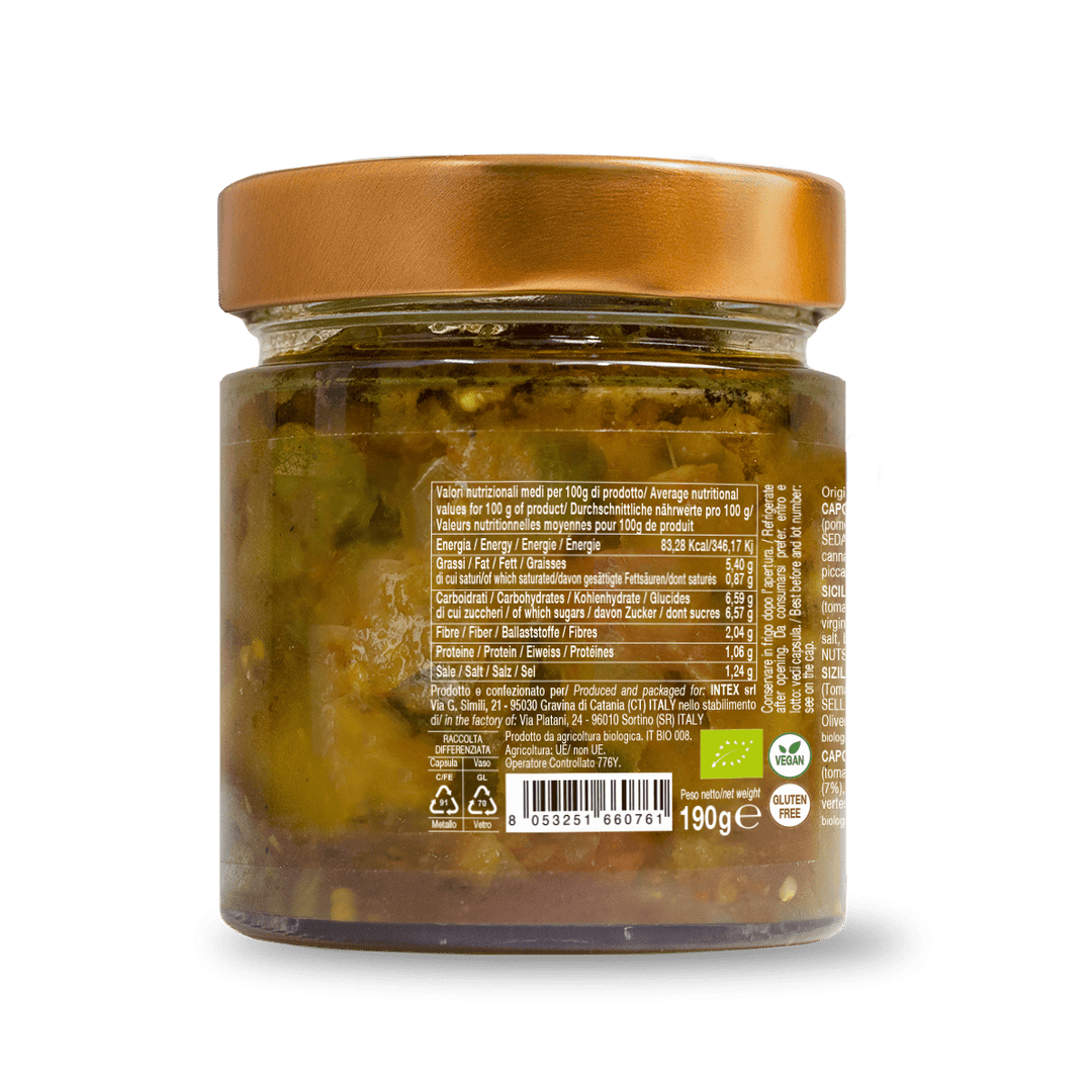 Caponata siciliana bio 190g CONVIVIA for italian food lovers