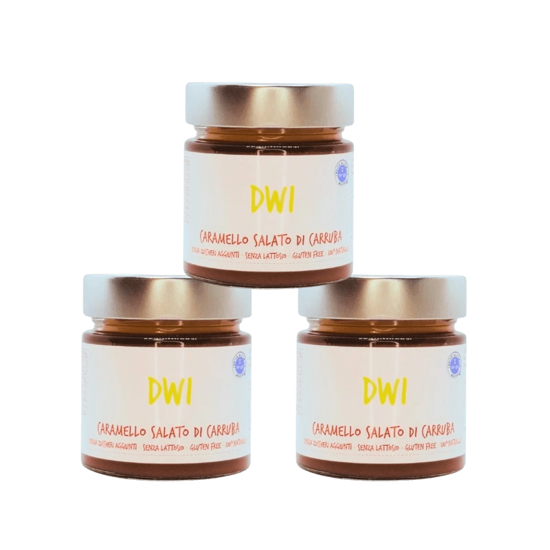 Caramello salato di carruba e anacardi Dwi 200g 3 pezzi Natura Humana