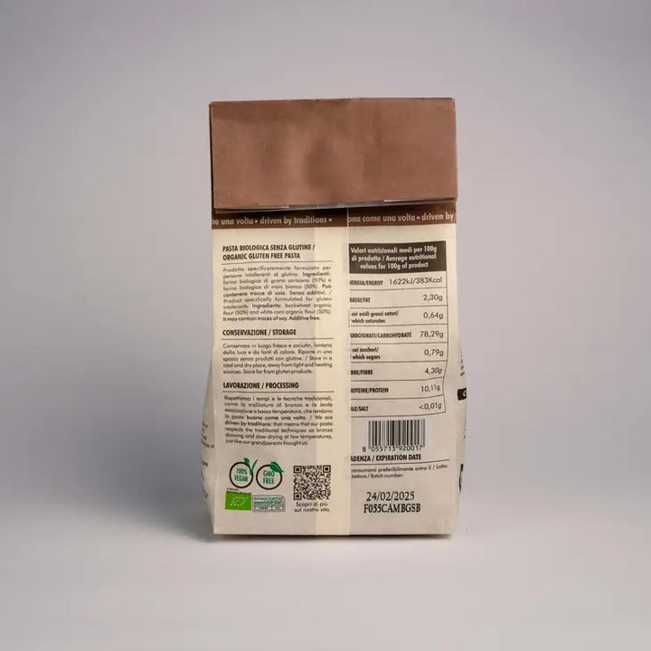 Caserecce di grano saraceno e mais bianco bio senza glutine 500g
