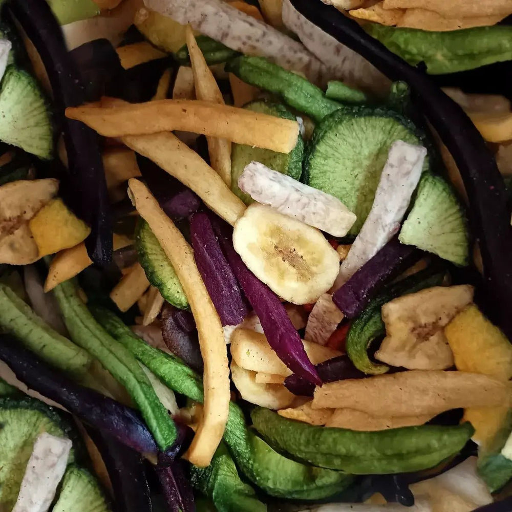 Chips di patate, zucca e carote essiccate salate 1,4kg Fruitsnack