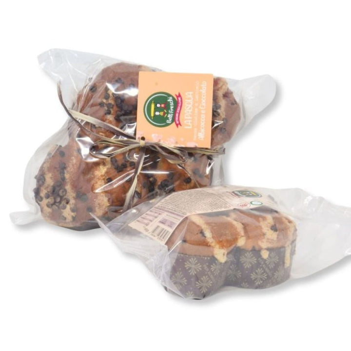 Colomba all'albicocca e cioccolato fondente senza glutine e senza lattosio