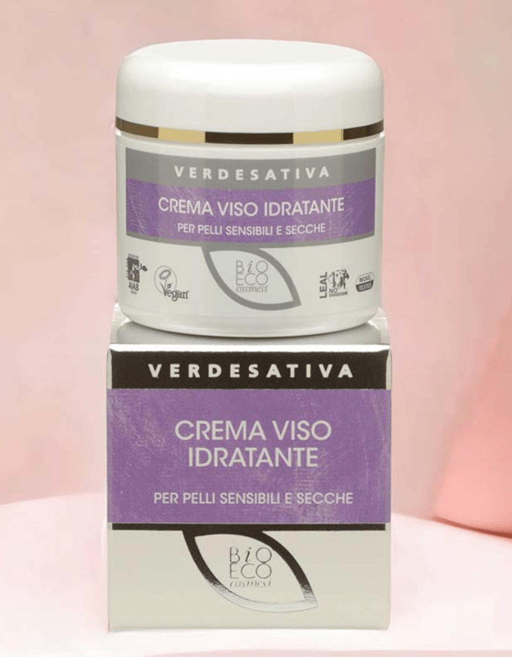 Crema Viso Idratante pelli sensibili e secche 50ml Verdesativa