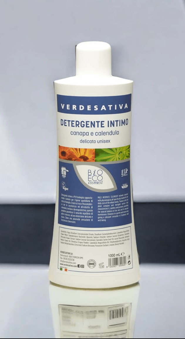 Detergente intimo Unisex canapa e calendula 1lt Verdesativa