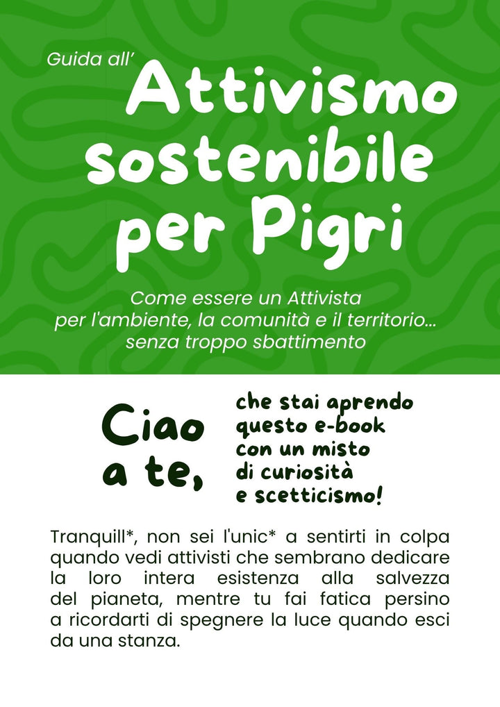 EBOOK "Attivismo sostenibile per pigri" 34 pagine (pdf) ZiaCris