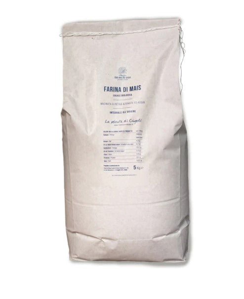 Farina integrale di mais Quarantino bio in carta 5kg 1565 Mulino Bravi