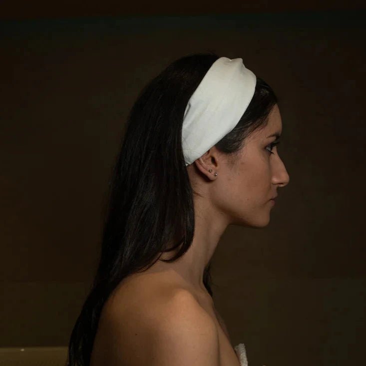 Fascia per capelli intrecciata Dalia in torba di bambù tg.unica Kore srl