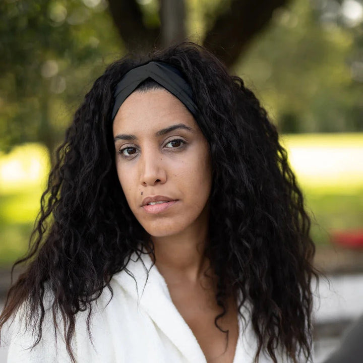 Fascia per capelli intrecciata Margherita in cotone bio colori vari Nero Kore srl