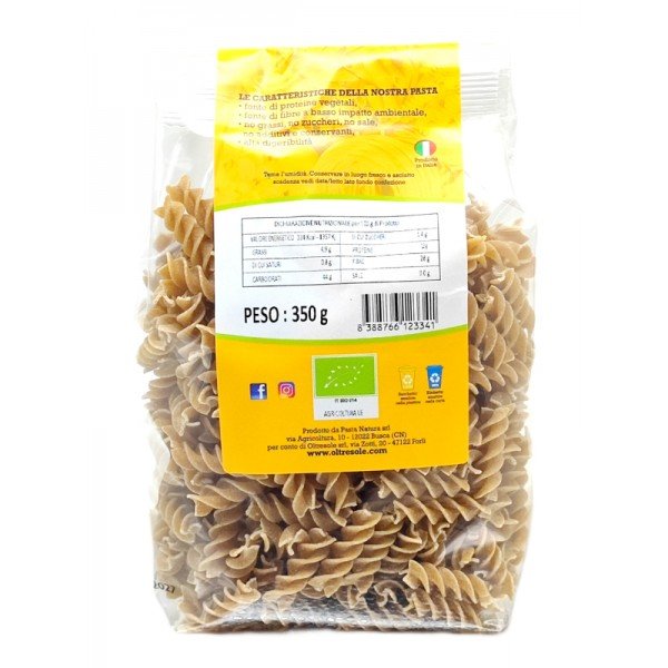Fusilli di avena bio senza glutine 350g Oltresole S.r.l.
