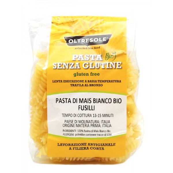 Fusilli di mais bianco bio senza glutine 350g